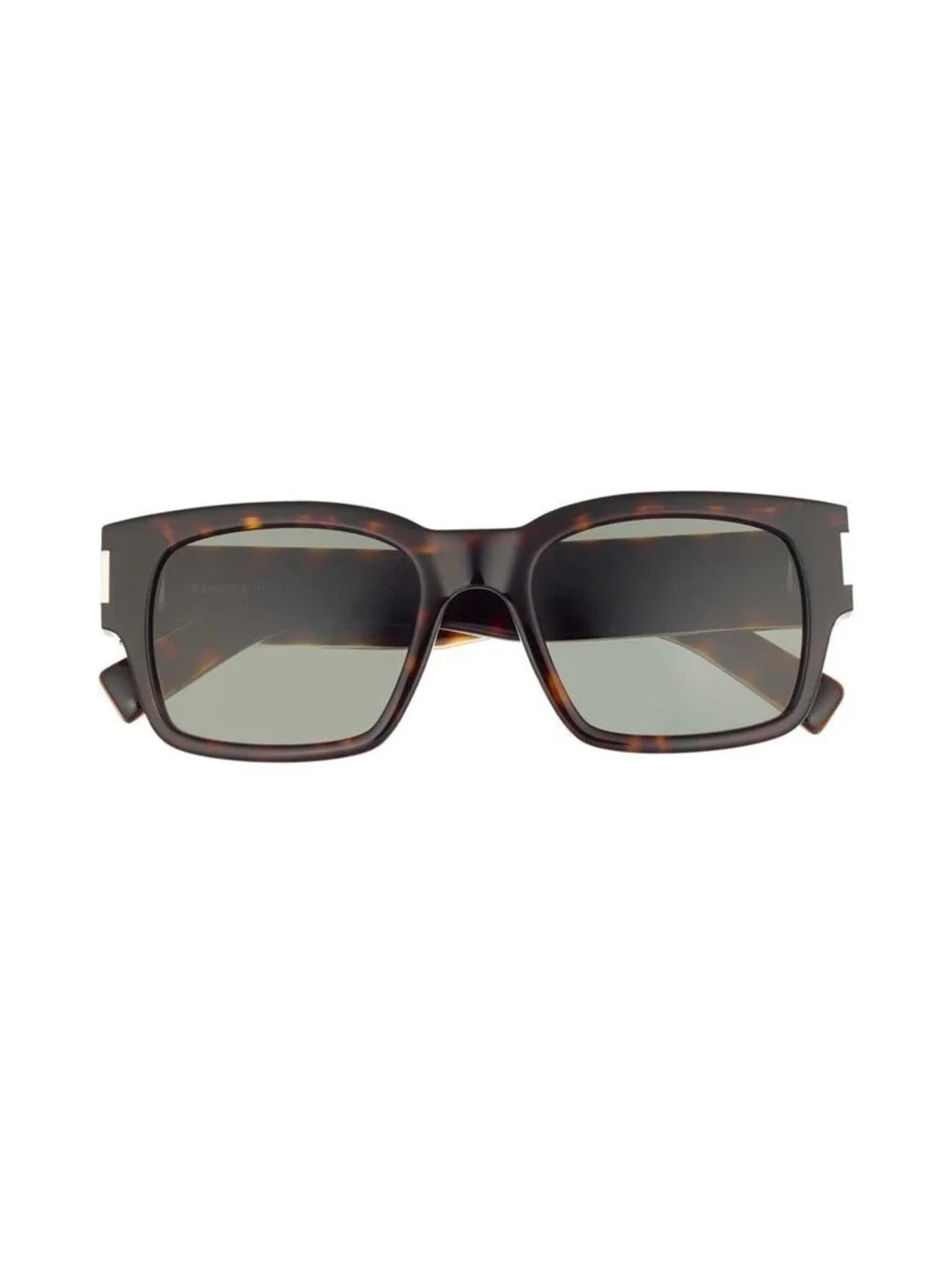 Saint Laurent Unisex 53mm Square Sunglasses Authentic Havana Crystal Grey Japan